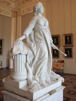 Statue of Catherine the Great in Hermitage