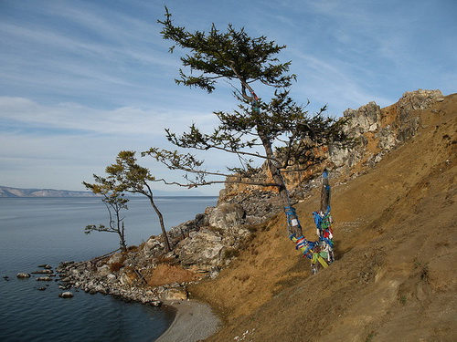 The Olkhon Island on lake Baikal in Russia