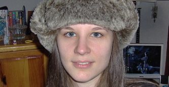 girl russian winter hat